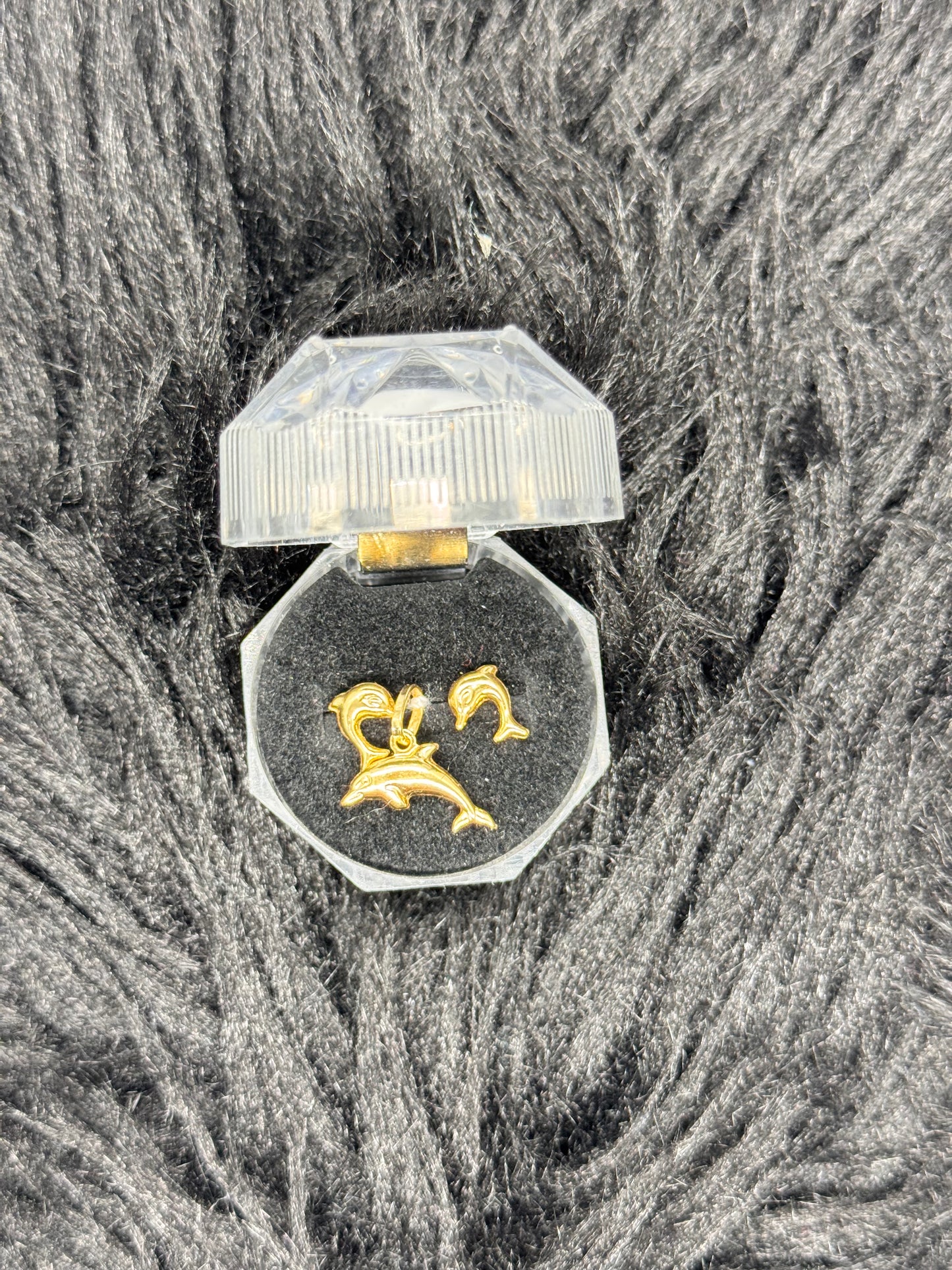 Fish Stud Earrings and Pendant