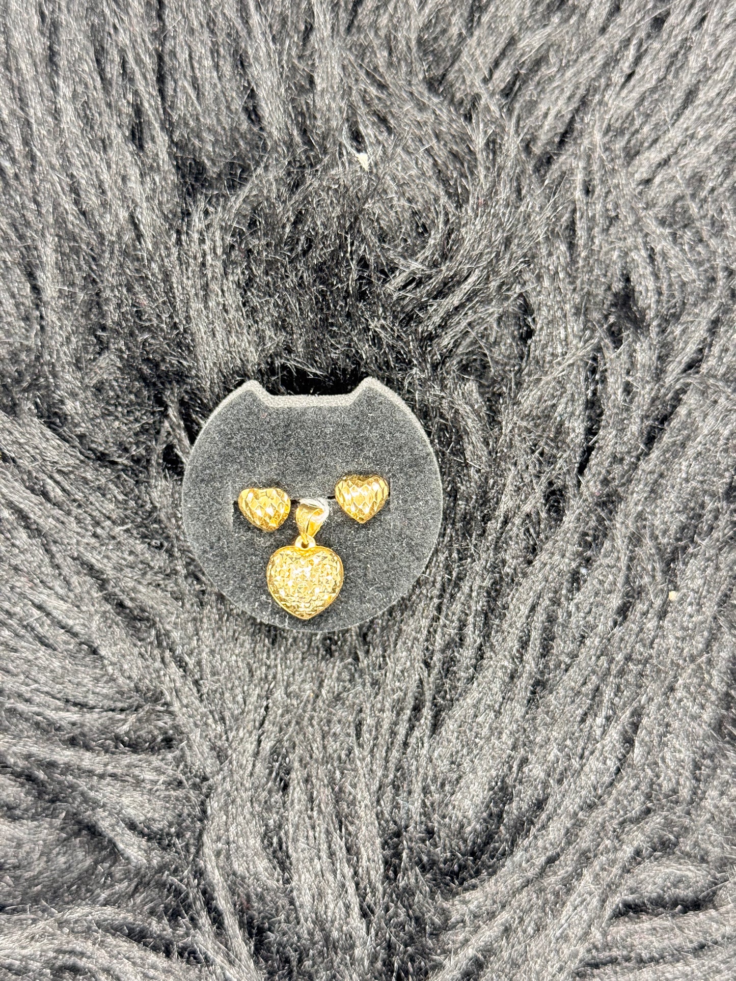 Love Stud and Pendant Set