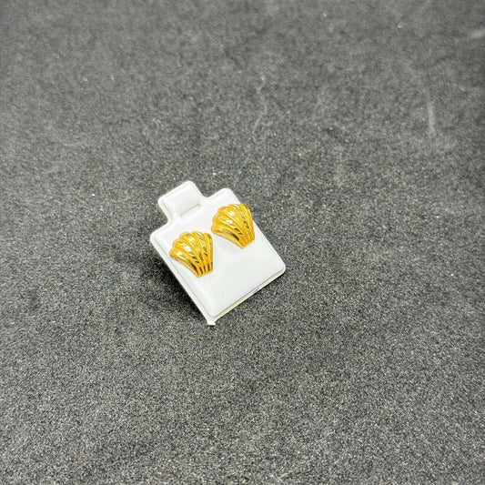 21k wave stud earrings