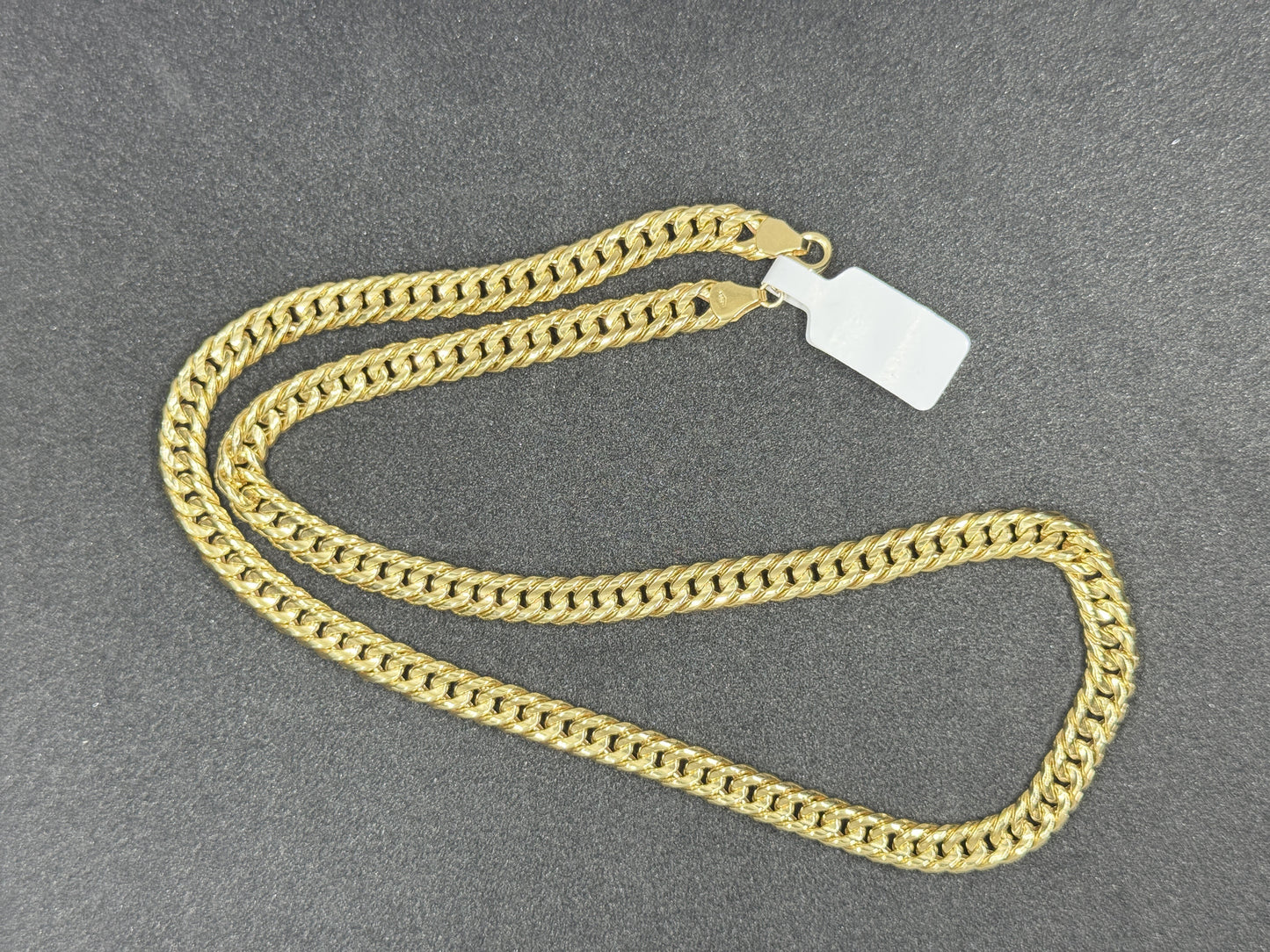 18k Big Tight cuban Necklace 22"