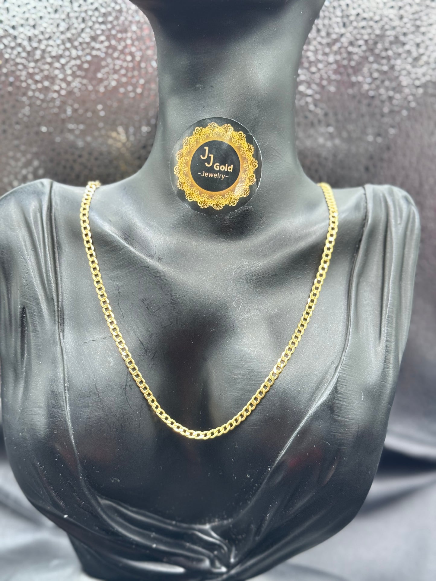 18K GOLD CUBAN necklace 20"