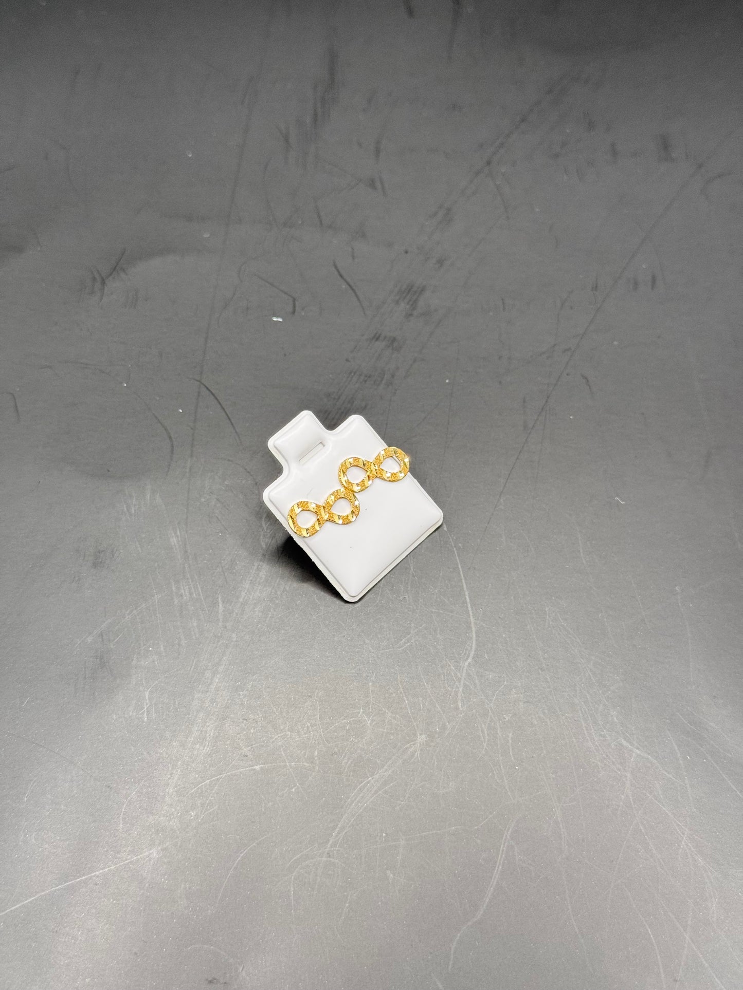 18karat Infinity Stud Earrings