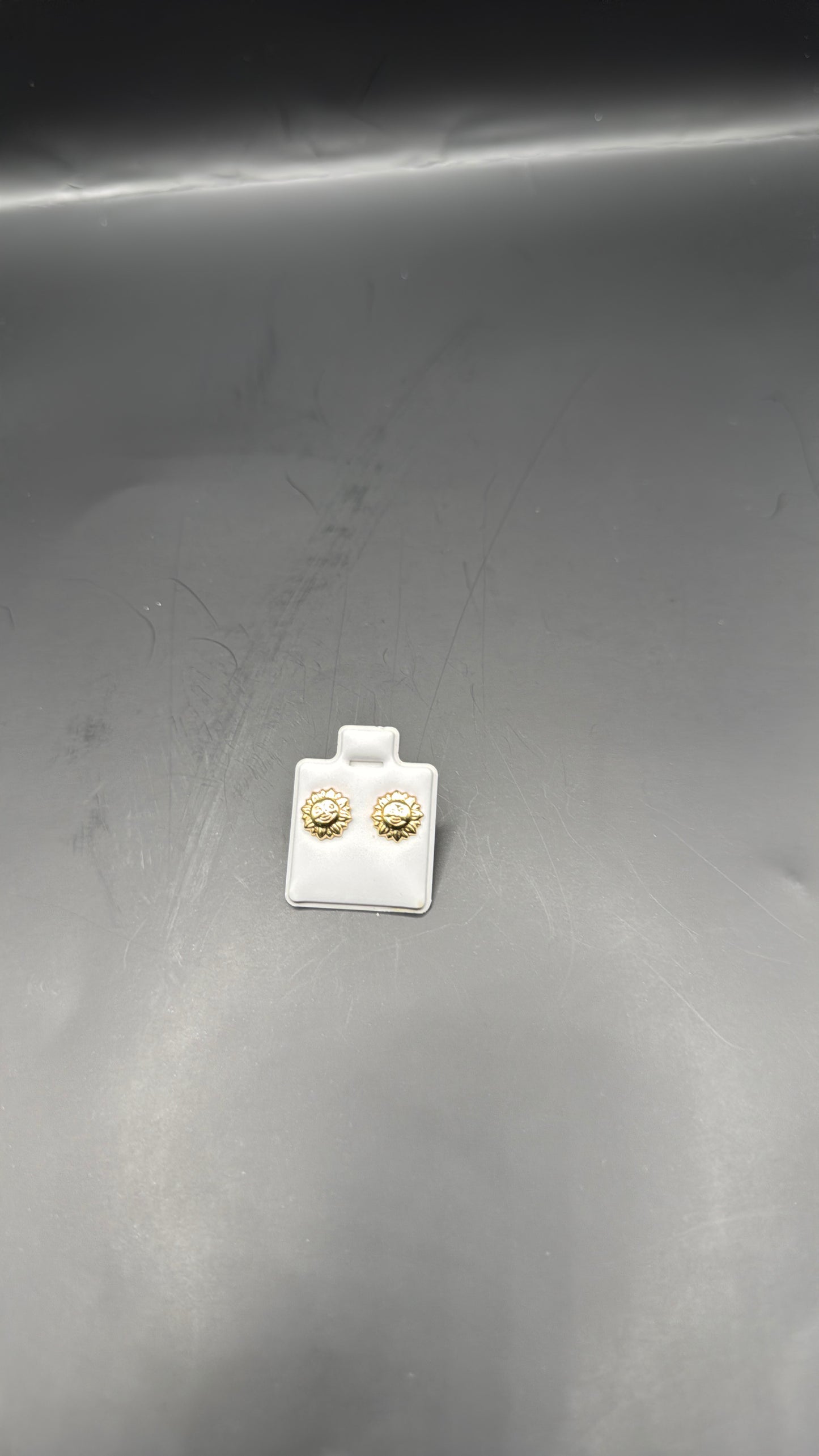 18karat Moon Stud Earrings