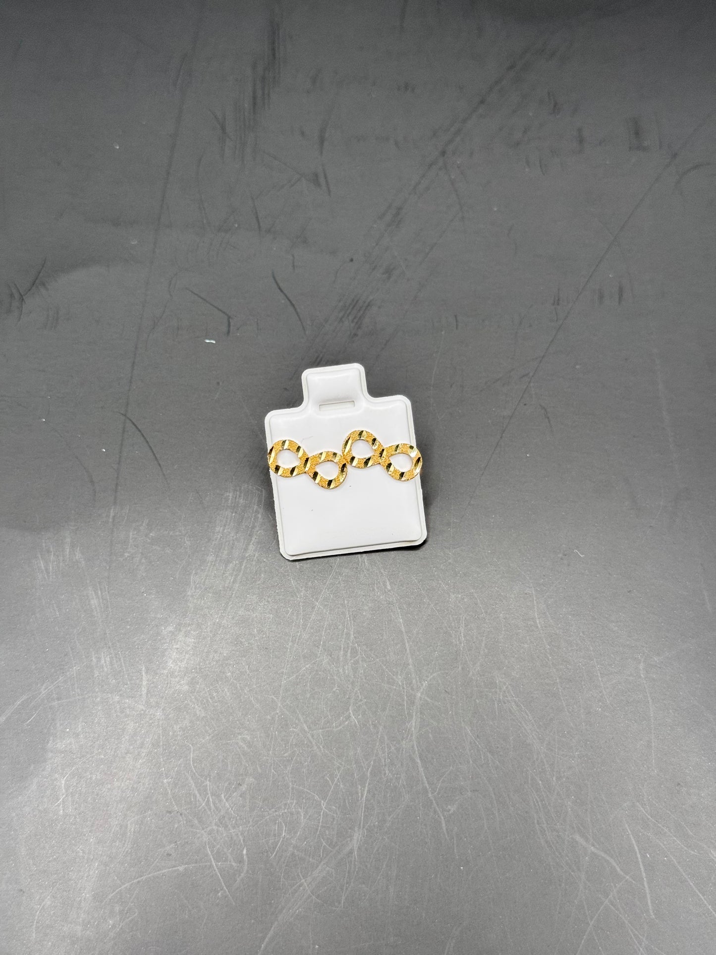 18karat Infinity Stud Earrings