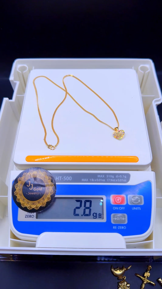 Dazzle 18" and Love Pendant