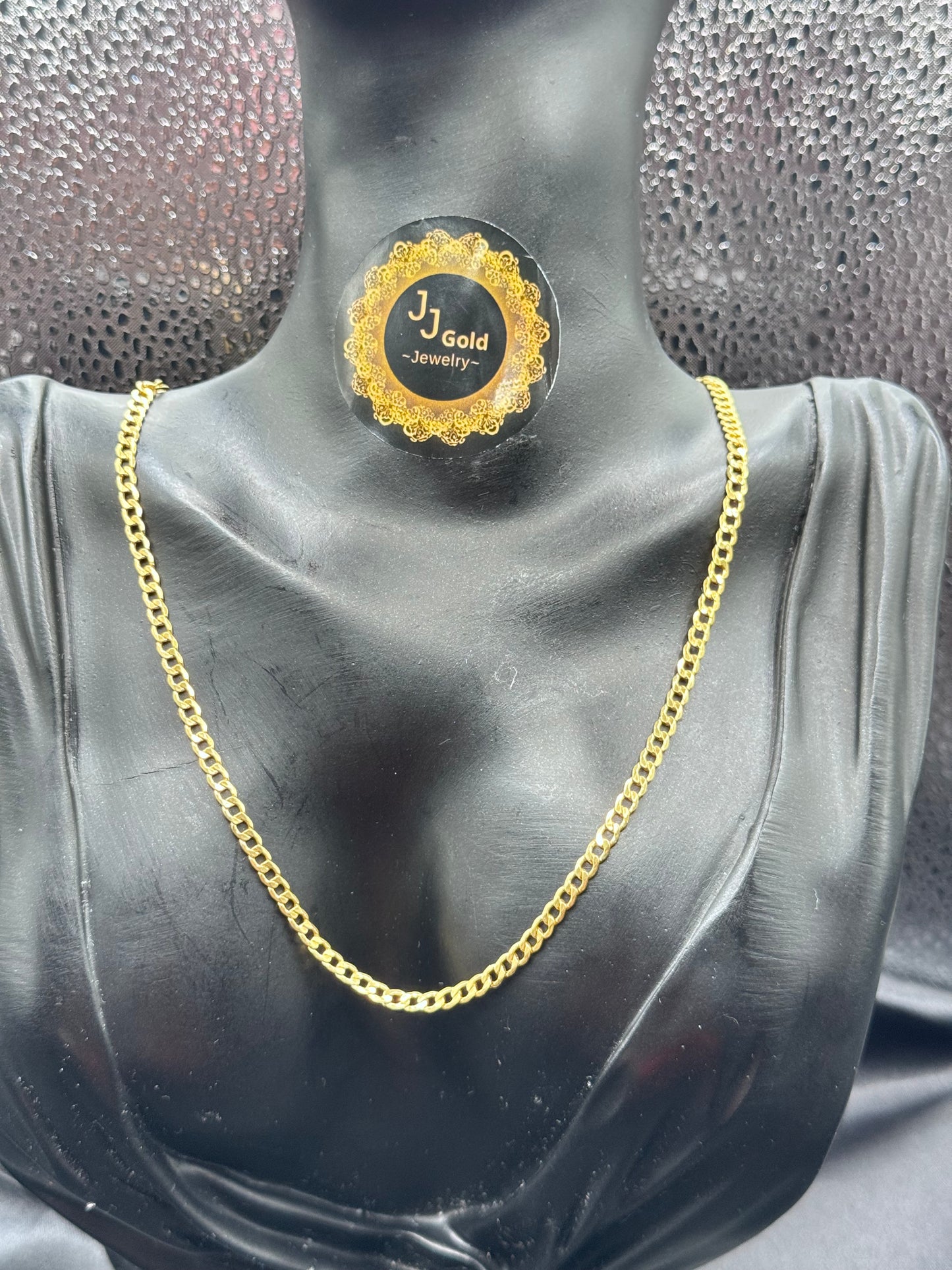 18K GOLD CUBAN necklace 20"