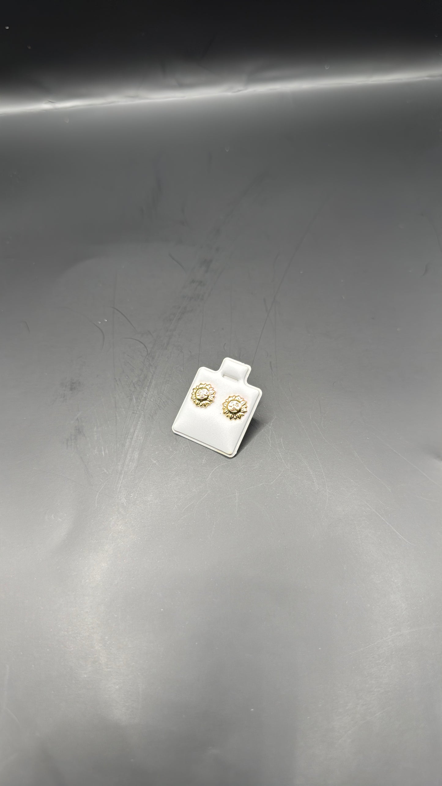 18karat Moon Stud Earrings