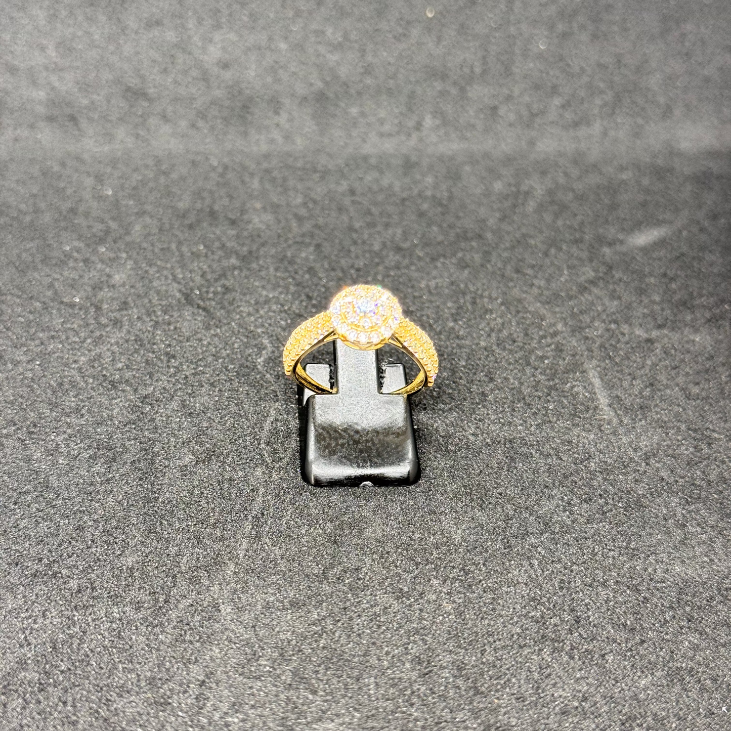 18k GOLD Flower Engagement Ring