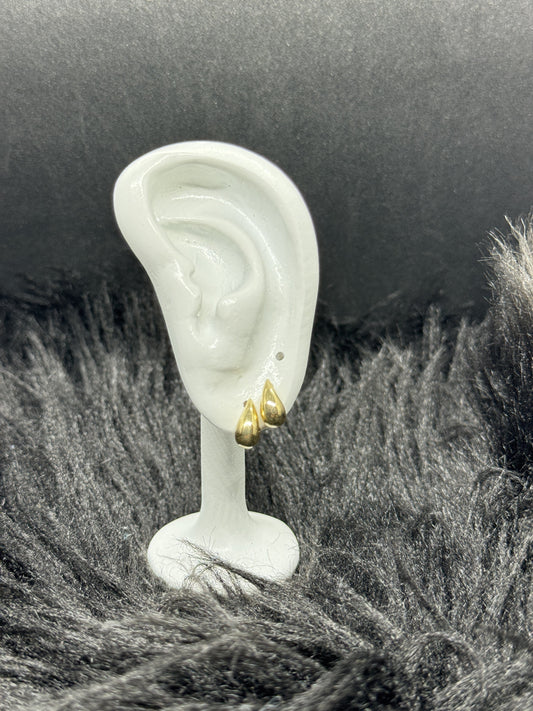 18k Plain Stud Earrings