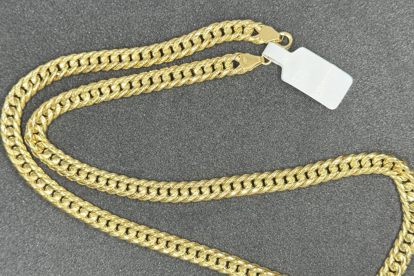 18k Big Tight cuban Necklace 22"